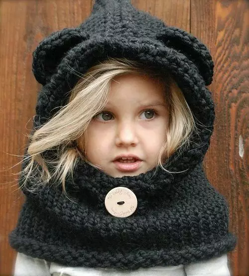 Nastavite otroški šal in klobuk (35 fotografij): rokavice in rokavice za otroke, zimski set 13576_13
