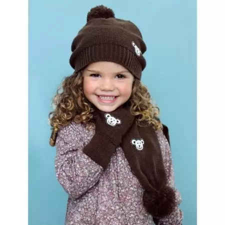 어린이의 스카프와 모자 (35 장의 사진)를 설정하십시오 : 어린이를위한 장갑과 장갑, 겨울 세트 13576_23