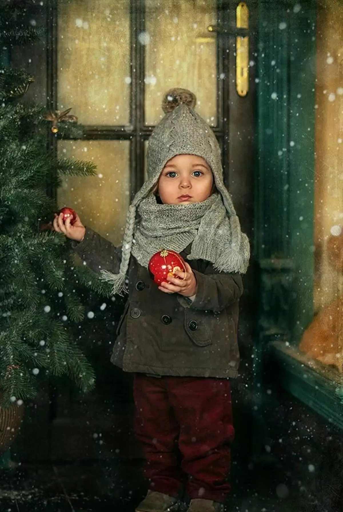 Set za djecu šal i kapu (35 slike): rukavice i rukavice za djecu, zimski set 13576_7