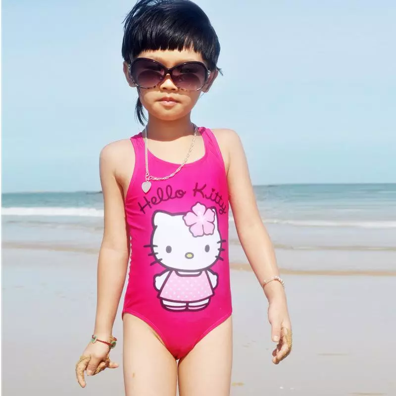 Children's swimwear (122 photos): models for girls and kids, fusion, knitted, white 13579_107