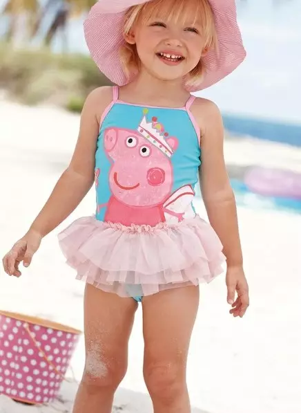 لباس شنا کودکان (122 عکس): مدل های دختران و کودکان، فیوژن، بافتنی، سفید 13579_108