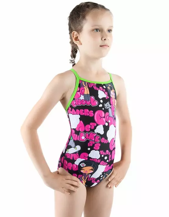 Children's swimwear (122 photos): models for girls and kids, fusion, knitted, white 13579_110