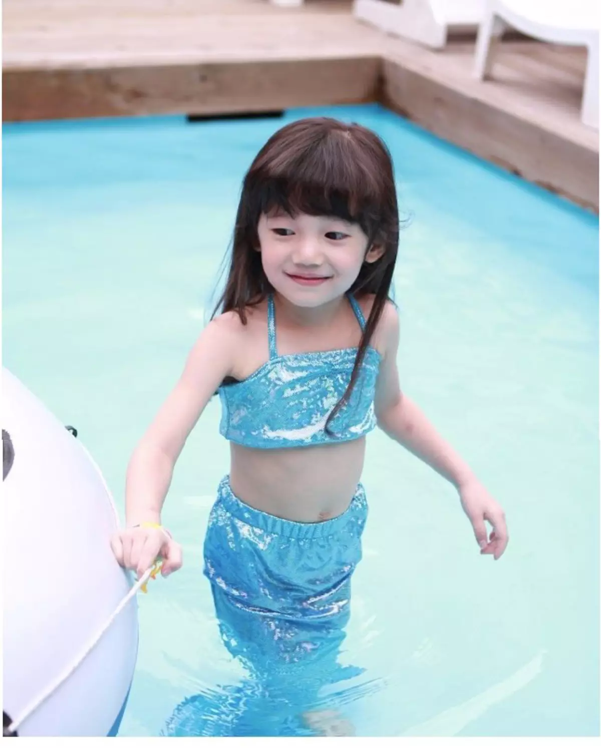 兒童泳裝（122張）：型號為少女和孩子，融合，針織，白 13579_117