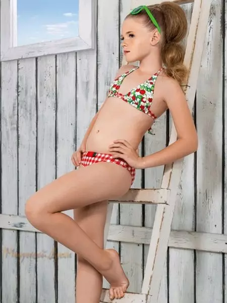 Children's swimwear (122 photos): models for girls and kids, fusion, knitted, white 13579_36