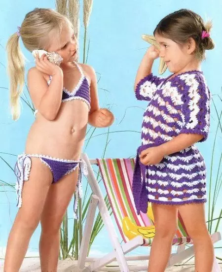 Children's swimwear (122 photos): models for girls and kids, fusion, knitted, white 13579_43