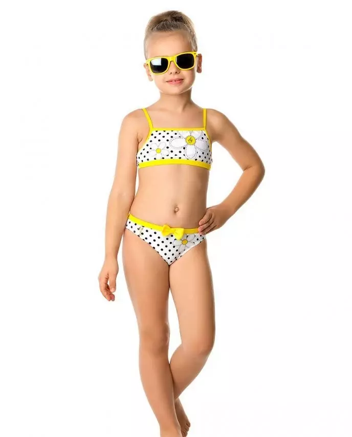 Children's swimwear (122 photos): models for girls and kids, fusion, knitted, white 13579_95