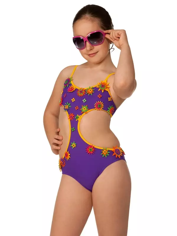 Children's swimwear (122 photos): models for girls and kids, fusion, knitted, white 13579_97