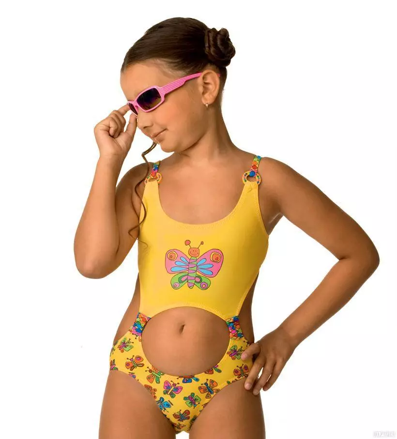 Swimwear për fëmijë për pishinë për vajzat (77 foto): Modeli për notim, rroba banje e mbyllur për fëmijë 13583_18