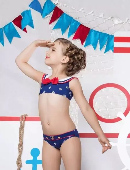 لباس شنا کودکان برای استخر برای دختران (77 عکس): مدل شنا، شنا کودکان بسته بندی شده برای ساحل 13583_45