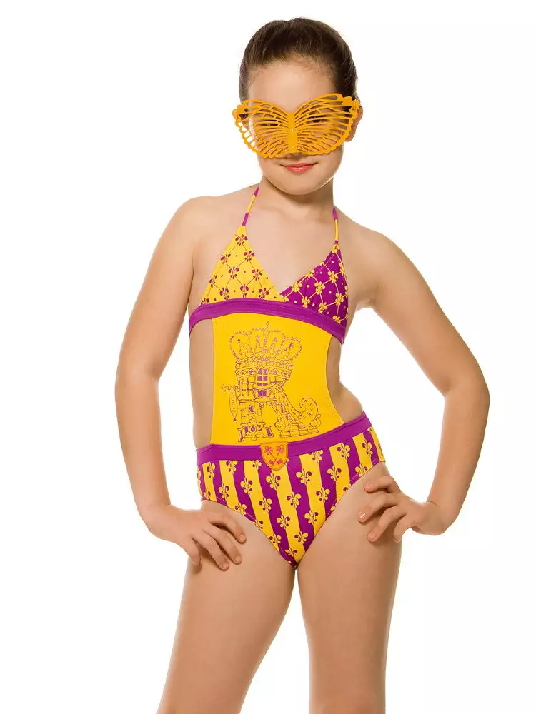 Swimwear për fëmijë për pishinë për vajzat (77 foto): Modeli për notim, rroba banje e mbyllur për fëmijë 13583_53