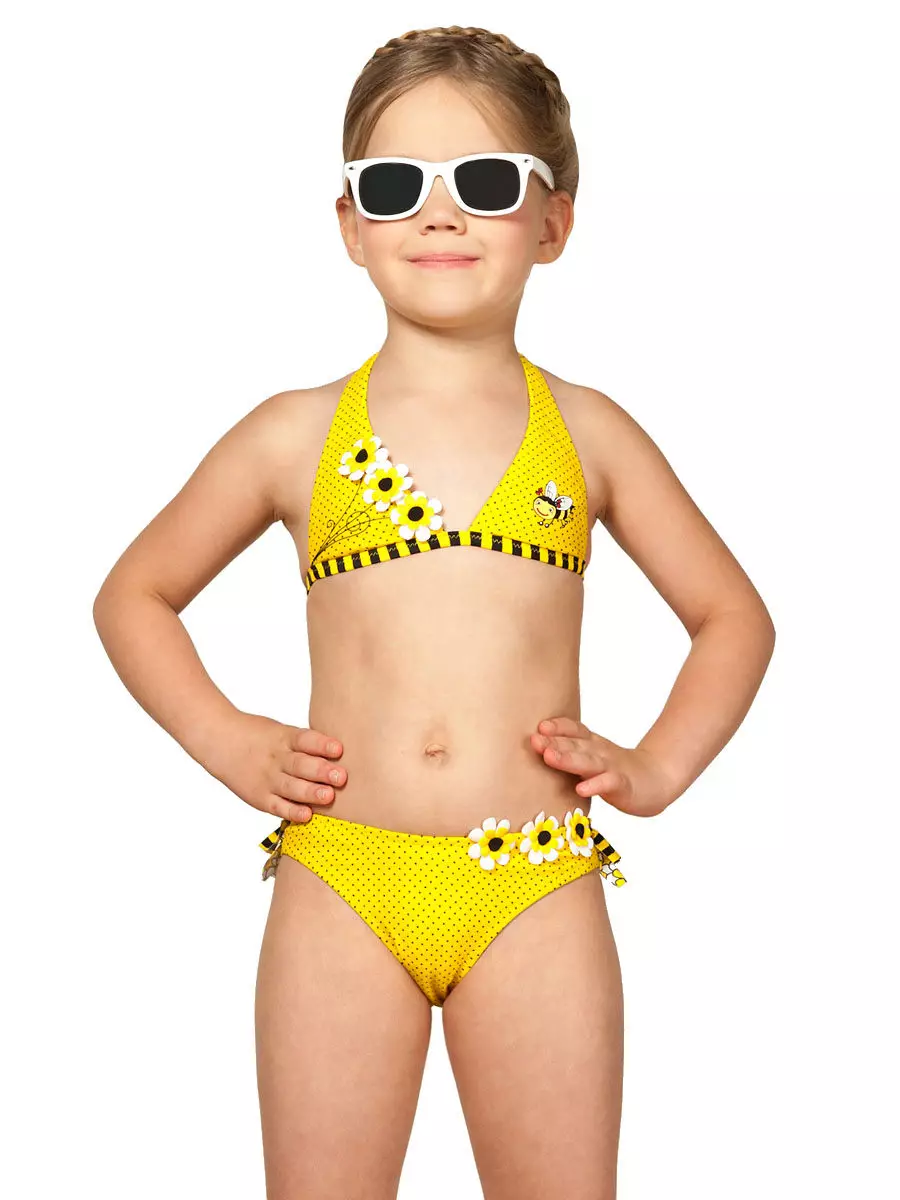 女の子用プールの子供用水着（77写真）：水泳のためのモデル、子供の閉じた水着 13583_6