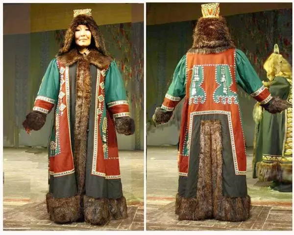 याकुट नेशनल सूट (protes 48 चित्रहरू): परम्परागत याकट ड्रेस, या तकर्मी केटी र महिलाका लागि मोडेलहरू 1359_10