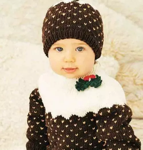 Плетене капице за девојчице (91 фотографија): за адолесценте 12-14 година и новорођена девојка са ушима, топли шешир-усханка 13615_79