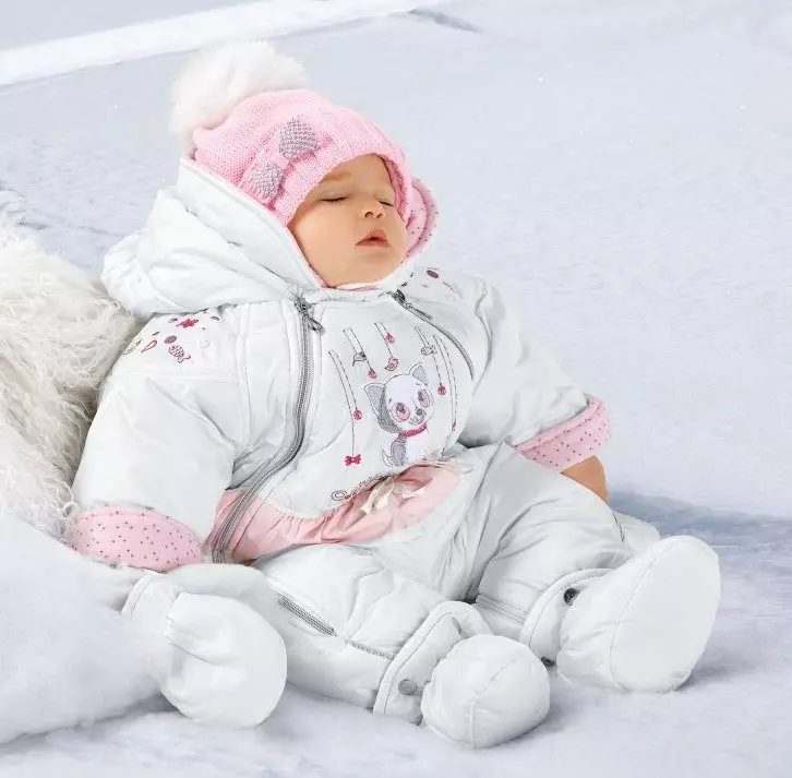 وزرة الشتاء للأطفال حديثي الولادة (69 صورة): ومحول وزرة، وشتاء الخريف، على جلد الغنم، من كيري، على مستخلص، كيفية اختيار 13634_3