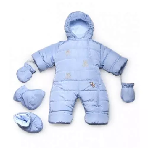 لباس های زمستانی برای نوزادان (69 عکس): لباس ترانسفورماتور، پاییز زمستان، بر روی پوست گوسفند، از کری، بر روی عصاره، چگونه انتخاب کنید 13634_36