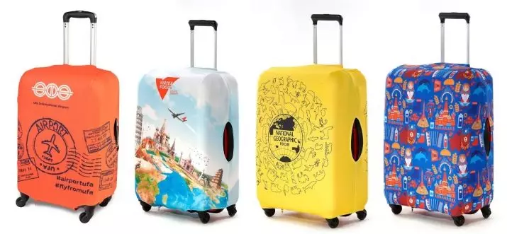 Omslag på resväskor (26 foton): hur man bestämmer storleken? Transparenta och andra omslag. Hur man väljer och bär dem? Vävnadsöversikt 13649_3