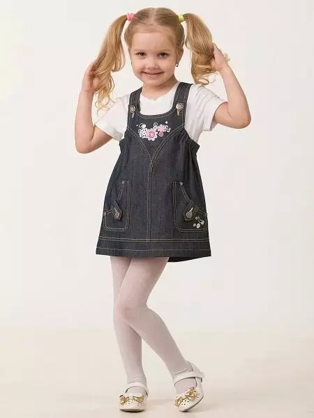 Denim sarafan for Girls (91 foto's): Oorsig van die mees relevante modelle 2021 13650_5