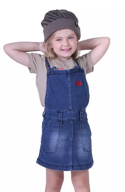 Denim sarafan for Girls (91 foto's): Oorsig van die mees relevante modelle 2021 13650_57