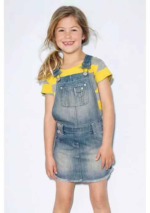 Denim sarafan for Girls (91 foto's): Oorsig van die mees relevante modelle 2021 13650_66