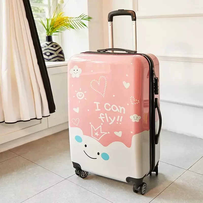 Suitcases for Girls: ამისთვის მოზარდთათვის 10-12 წლის ასაკში და გოგონები 8, 9 წლის, მოდელები ბორბლები და retractable სახელური. ვარდისფერი და სხვა ფერი 13657_18