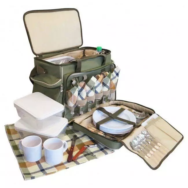 Állítsa be a piknik bőröndjét: ajándék és túrázó készletek ételek 2, 4 és 6 fő pihenésre a természetben 13659_8