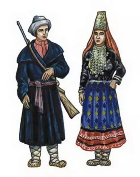 Udmurt Nacionalni Suit (50 slike): Žensko tradicionalnih outfit sjeverne Udmurts, Istorija Udmurtia 1365_27