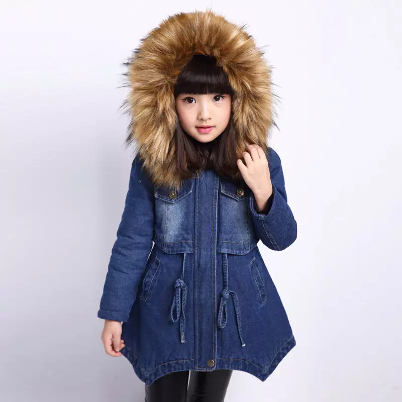Denim Mantel für Mädchen (34 Fotos): Modelle 13660_13