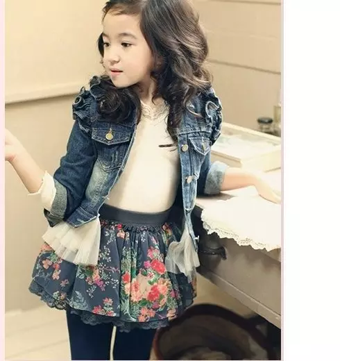 Áo khoác denim cho bé gái (34 ảnh): mô hình 13660_29