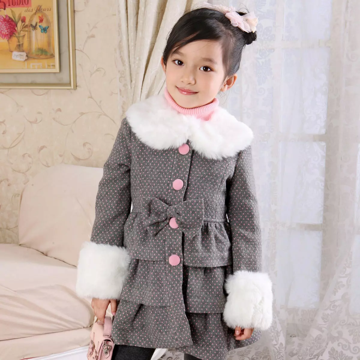 Abrigo de drapet para la niña (73 fotos): Modelos para niños de Drapa, para niñas 4-8, 10-13 años 13662_19