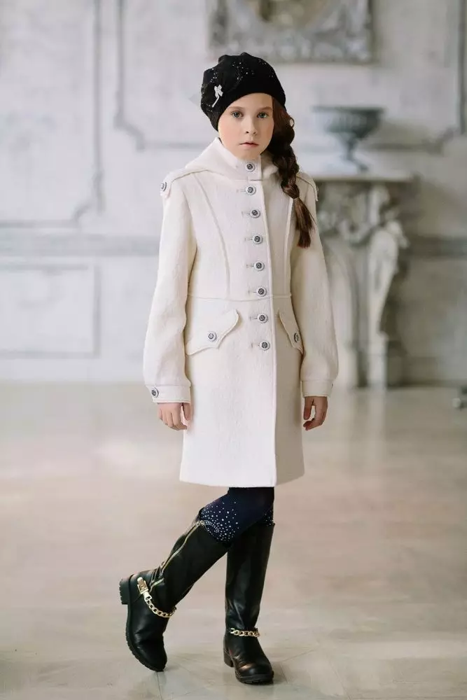 Драпове пальто для дівчинки (73 фото): дитячі моделі з драпу, для дівчаток 4-8, 10-13 років 13662_26