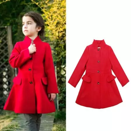 Drapet manteau pour la fille (73 photos): modèles pour enfants de Drapa, pour les filles 4-8, 10-13 ans 13662_40