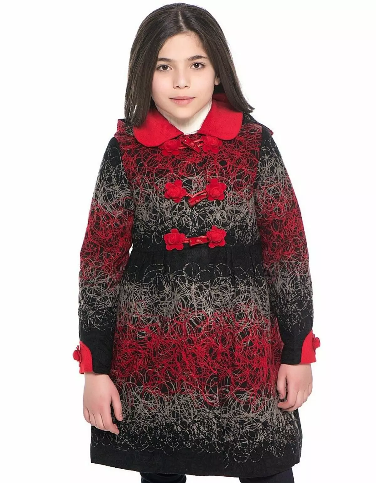 Abrigo de drapet para la niña (73 fotos): Modelos para niños de Drapa, para niñas 4-8, 10-13 años 13662_50