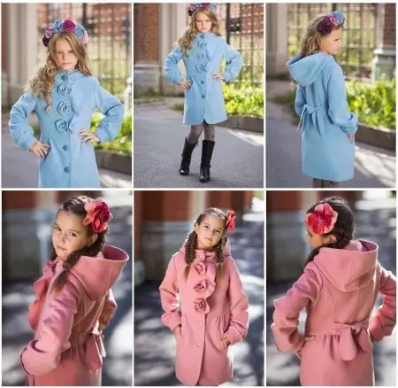 Drapet Coat աղջկա համար (73 լուսանկար). Մանկական մոդելներ Drapa- ից, 4-8, 10-13 տարեկան աղջիկների համար 13662_65