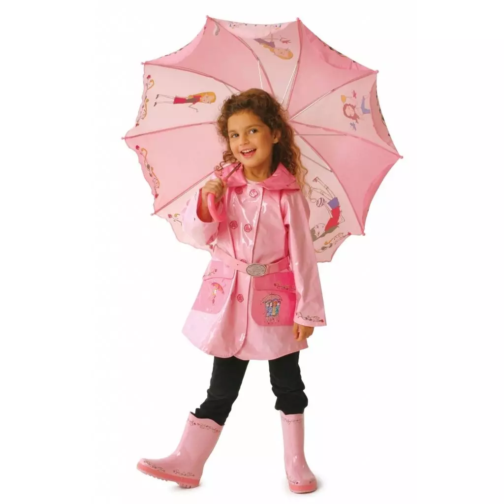 Barnas Raincoat (52 bilder): For en gutt og for en jente, modell Raincoat Kaste Navy, Hooded, Raise Rain, Twins 13664_2