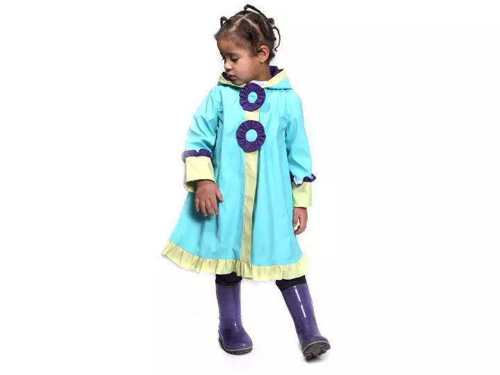 Barnas Raincoat (52 bilder): For en gutt og for en jente, modell Raincoat Kaste Navy, Hooded, Raise Rain, Twins 13664_3