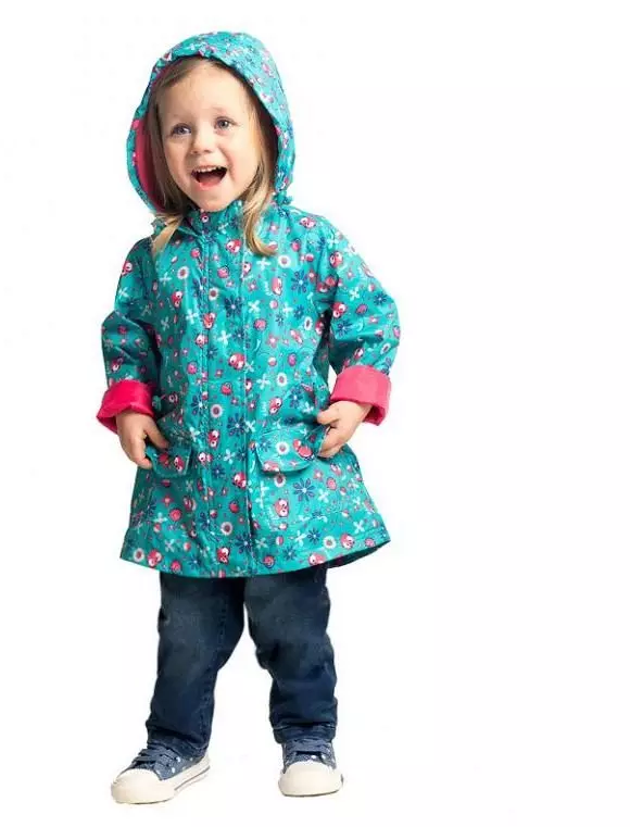 Lasten sadetakki (107 kuvaa) Zara, Burberry, Kenzo, Sela, sateelta, lämmitetty, lentää, takki sadetakki, hupullinen, keltainen, mitä käyttää 13674_56