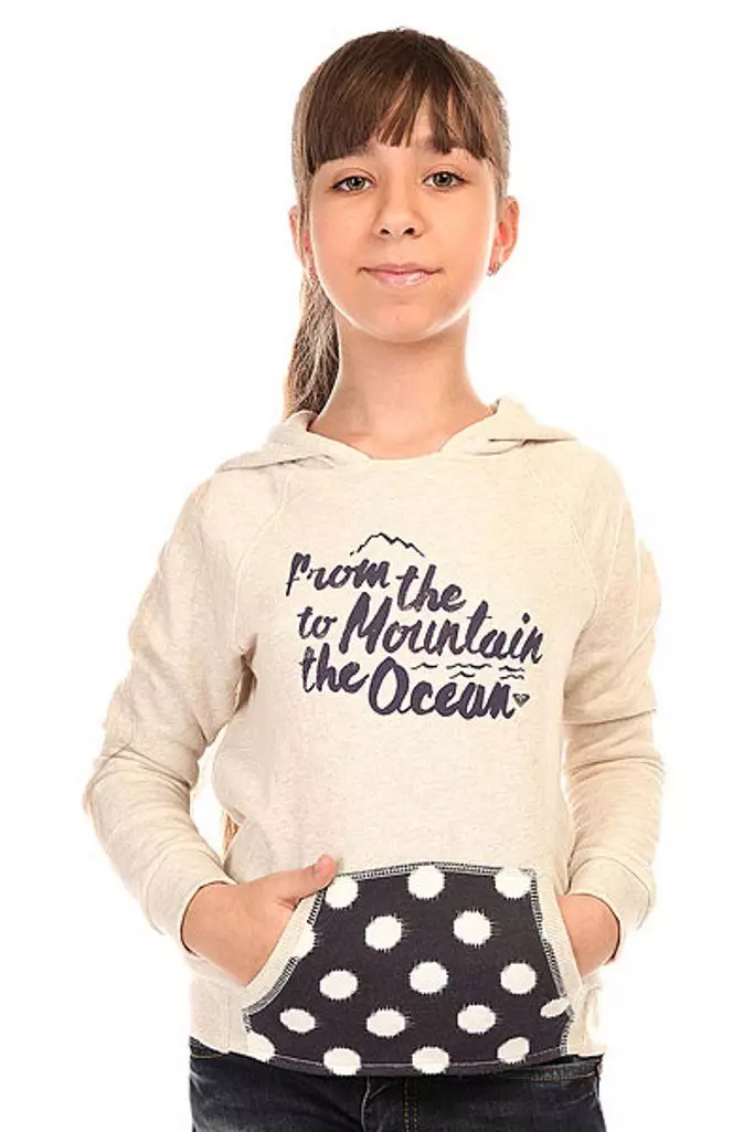 兒童運動衫的女孩（75張照片）：羊毛衫，毛皮，溫暖和絕緣，閃電，轟炸機運動衫，帶粉撲 13676_73