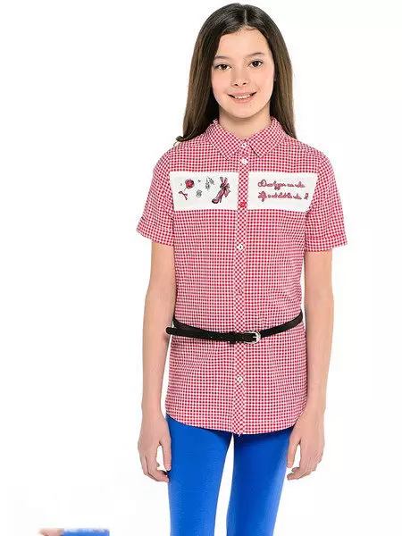 Bluzki dla dziewczyn (61 zdjęć): eleganckie modele i młodzieżowe dla dzieci, modne bluzki 2021 13682_31