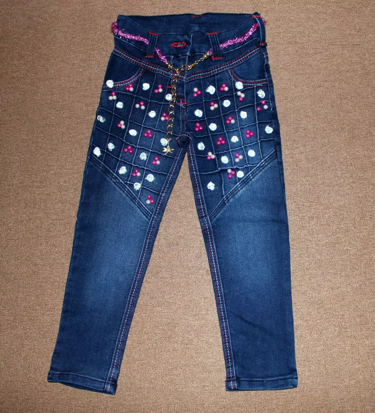 Jeans for Merched (61 llun): modelau plant ar gyfer 2.10 a 12 oed, ar gyfer pobl yn eu harddegau 13683_43