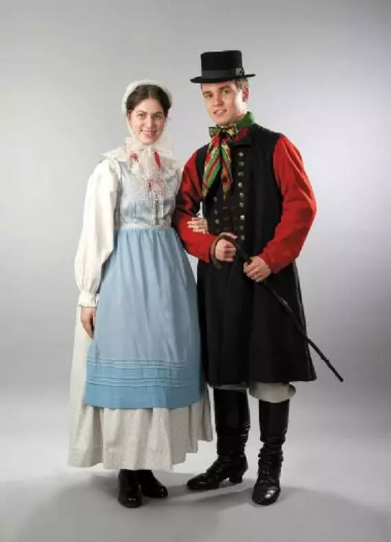 Polsk national kostume (30 billeder): Traditionelle outfits til kvinder, mandlige og kvindelige kostume af polsk gentry, historie 1369_10