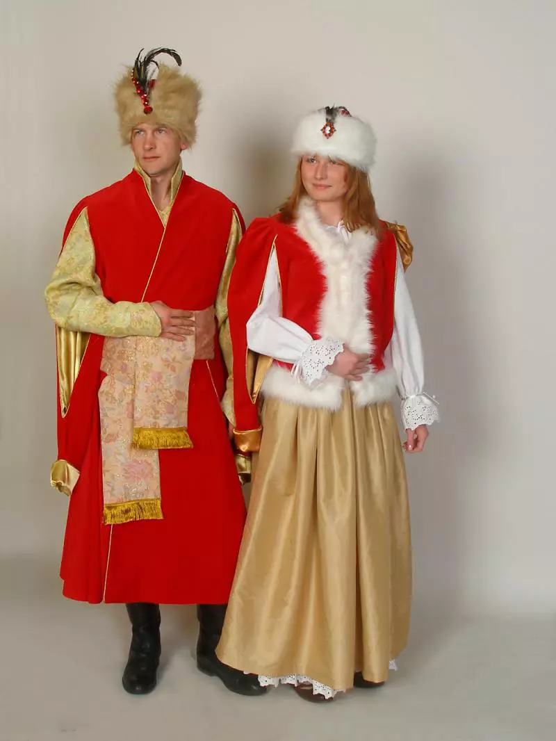 Poľský národný kostým (30 fotografií): Tradičné oblečenie pre ženy, mužské a ženské kostým poľského páleného, ​​histórie 1369_11