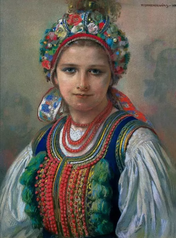 Kostum Nasional Poland (30 gambar): Pakaian tradisional untuk wanita, kostum lelaki dan wanita dari Gentry Poland, Sejarah 1369_14