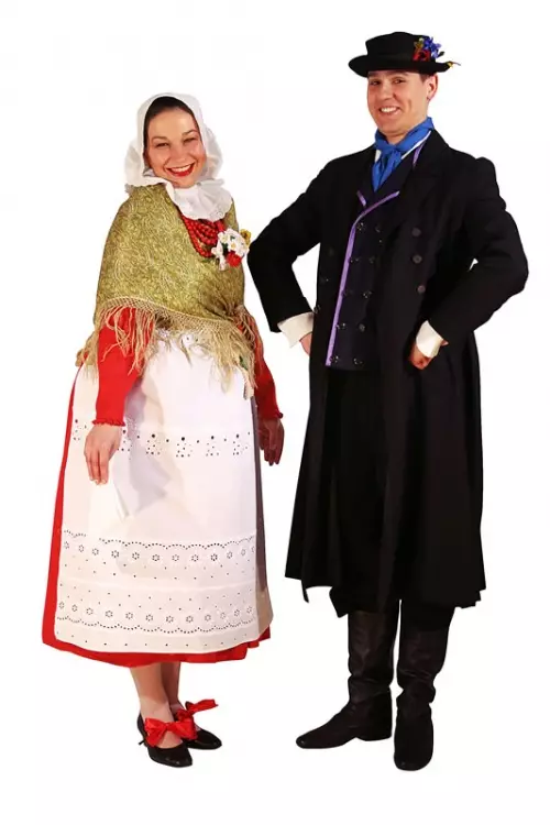 Polsk national kostume (30 billeder): Traditionelle outfits til kvinder, mandlige og kvindelige kostume af polsk gentry, historie 1369_5