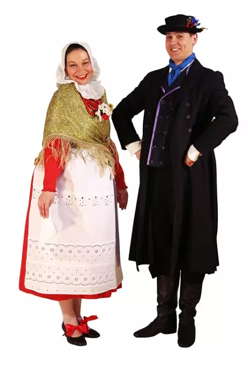 Pólska National Costume (30 myndir): Hefðbundin outfits fyrir konur, karlkyns og kvenkyns búning af pólsku gentry, sögu 1369_5