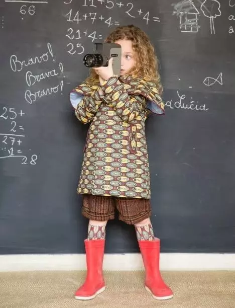 Robe de couleur Trapezium pour filles 3-5 ans