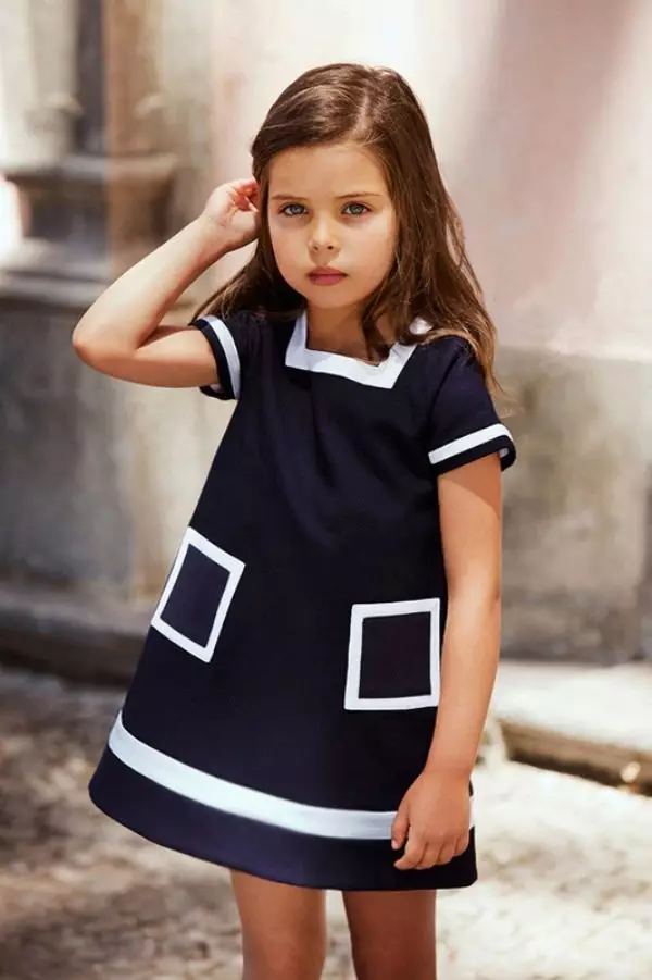 плаття-трапеція з кишенями для дівчаток 3-5 років
