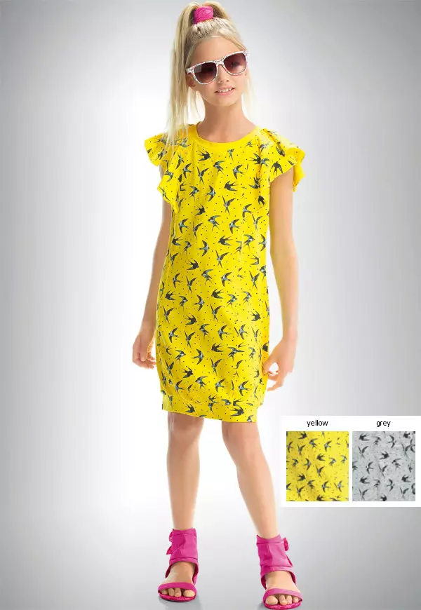 Zomer gele jurk voor meisjes