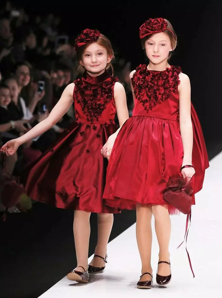 qız üçün Elegant qırmızı möhtəşəm dress