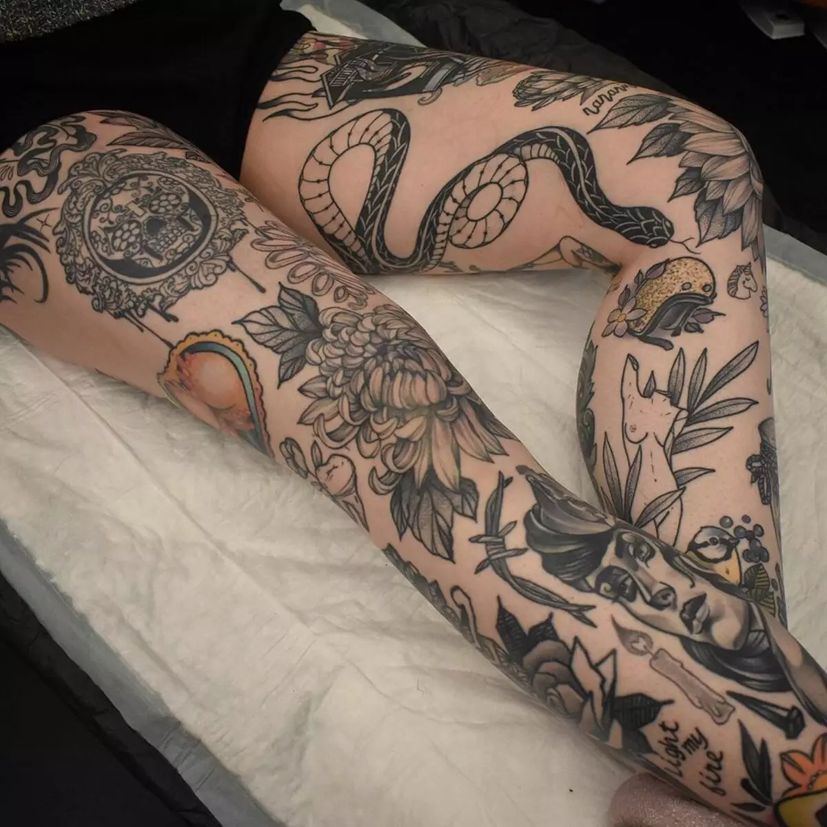 Үлкен татуировкасы: ең үлкен татуировкалардың эскиздері. Үлкен қара татуировкалар және басқа сызбалар 13727_36