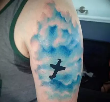 タトゥー「空」：雲、夜の雲などのスケッチ、タトゥーの値 13739_16